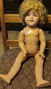 Antique Doll Shirley Temple 22” 1930’s  - Picture 1 of 15