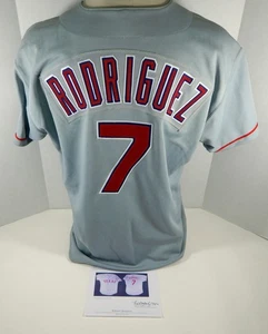 1995-96 Texas Rangers Ivan Rodriguez #7 Team-Spec Style Grey Jersey DP05809 - Picture 1 of 11