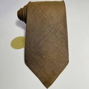 Polo Ralph Lauren Solid Brown 100% Linen Necktie New Condition 56.5x3.75” - Picture 1 of 13