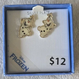 Disney Frozen Olaf Schneemann Ohrringe Fine Jewelry Collection Silber Platte NEU Box - Bild 1 von 10
