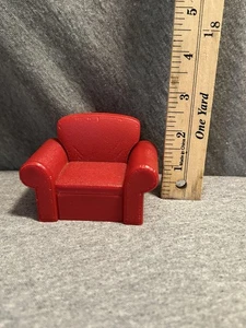 Mini Rot Puppenhaus Sessel Kunststoff Spielzeug Möbel Sofa Stuhl Ersatzteil - Bild 1 von 5