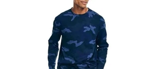 Nautica Men’s Navy Waffle Knit Thermal Camouflage Pajama Only Shirt Medium - Picture 1 of 3