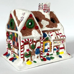 De colección Giftco Navidad Pan de Jengibre Porcelana Casa Bastón de Caramelo Soporte Decoración del Hogar - Imagen 1 de 9