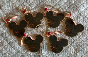 Holz Mickey Mouse Weihnachtsschmuck 6er Set - Bild 1 von 3