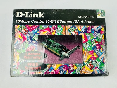 Tarjeta adaptadora D-Link DE-220PCT 10Mbps Combo 16 bits Ethernet ISA Foto 1 de 4