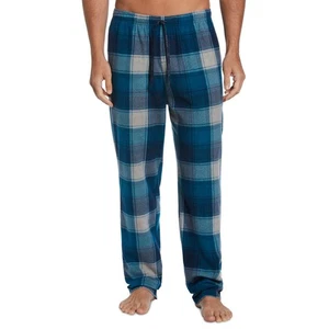 Perry Ellis Portfolio Mens Blue Fleece Plaid Pajama Sleep Pant M BHFO 4282 - Picture 1 of 1