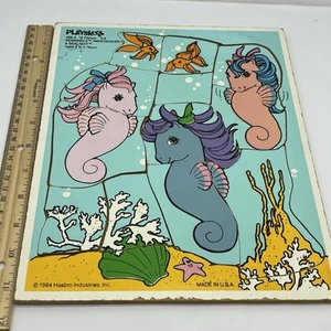 Vintage Playskool MLP Wood Puzzle Seawinkle WaveDancer & Sealight 1984 USA - Picture 1 of 12