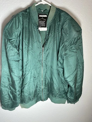 Vtg Women’s Jan Stuart Full Zip Up Silk Windbreaker Jacket Green (Size XL) NWT! - Image 1 of 4