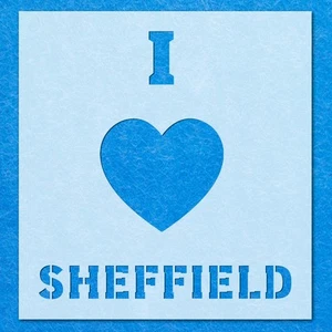 Plantilla I Love Sheffield, pintura con aerógrafo Mylar arte de pared artesanías - Imagen 1 de 36
