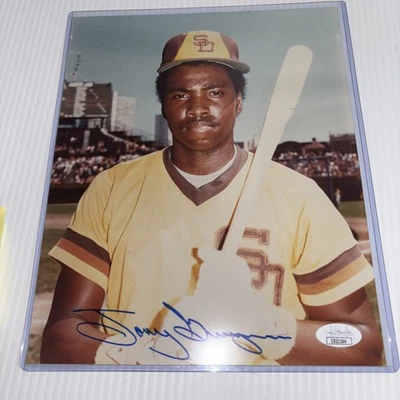 Tony Gwynn Signed Color Photo JSA Cert w/COA HOF 2007 San Diego Padres #19 MLB! - Image 1 of 3