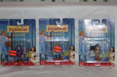"Lote de 3 figuras de acción Mattel Disney Pocahontas PCV 1995 3"" juguetes nuevos en caja" Foto 1 de 3