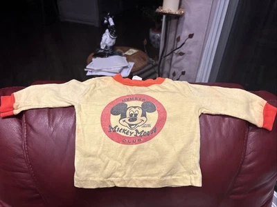 Camiseta Timbre Bebé Club Mickey Mouse Vintage Años 80 Talla -18 Meses - Foto 1 de 4