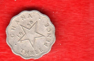 GHANA 3 PENCE 1958 - Picture 1 of 2