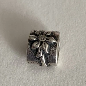 Sterling Pandora Flower Bracelet Charm - Picture 1 of 5