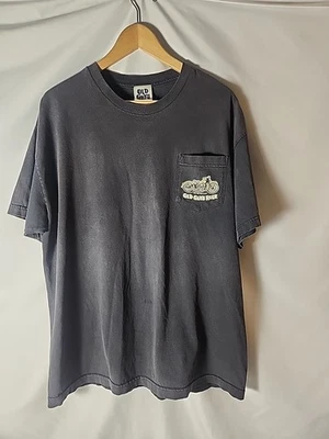 Camiseta Old Guys Rule Talla XL Desteñida Negra Bolsillo Camiseta Moto Gráfico Bicicleta  Foto 1 de 4