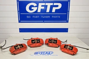 10-15 CHEVY CAMARO SS OEM BREMBO BRAKE CALIPERS SET FRONT REAR PAINTED ORANGE - Picture 1 of 13