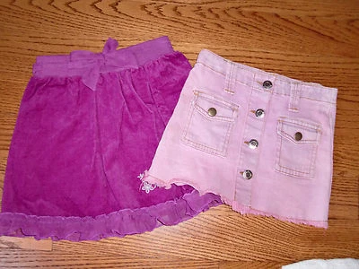 Niñas Lote de 2 Falda Denim Rosa LIPSTIK y Falda Princesa DISNEY Talla 4T Foto 1 de 4