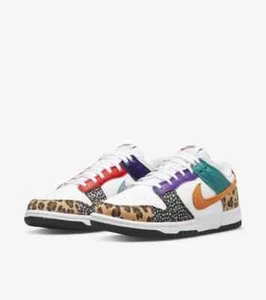 Nike Dunk Low women's Patchwork DN3866-100 Sneakers Shoes Woman Men's Size - Picture 1 of 9
