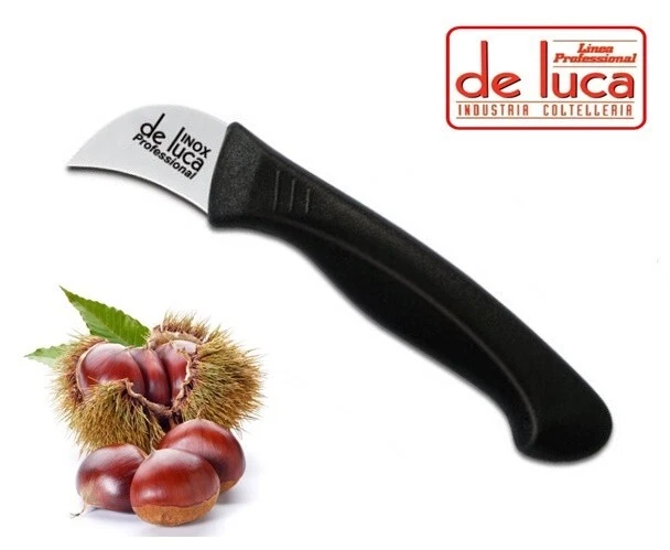 COLTELLO PER CASTAGNE LAMA IN ACCIAIO INOX LINEA HO.RE.CA "DE LUCA" SPESS.2.0 mm