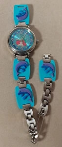 FOR PARTS Vintage Disney Store Ariel Little Mermaid Wristwatch Watch Untested - Picture 1 of 6