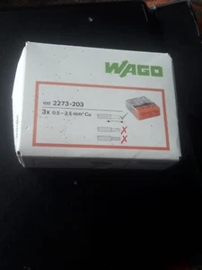 10 Stück Wago 2273-203 COMPACT-Verbindungsdosenklemme Ø 0,5-2,5 mm², 3-polig - Bild 1 von 2