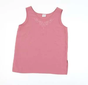 Design Essentials Womens Pink Polyester Blend Camisole Tank Size 16 - Picture 1 of 12