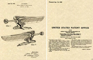 1939 - 1940 PACKARD SUPER 8 HOOD ORNAMENT PATENT Art Print READY TO FRAME CAP - Picture 1 of 1