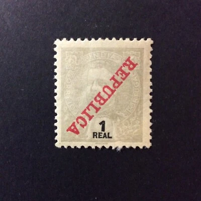 BroadviewStamps Portuguese India #244a MH F-VF.  Inverted overprint. - Image 1 of 2