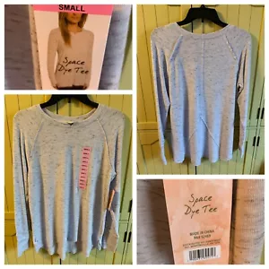NWT Spring & Mercer Long Sleeve Knit Top S M L XL Space Dye Raw Edge - Lilac - Picture 1 of 8