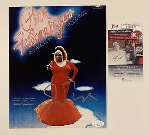JOHN WATERS SIGNED PINK FLAMINGOS 8x10 PHOTO MOVIE DIRECTOR JSA COA - Bild 1 von 3