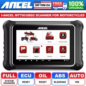 ANCEL MT700 Moto OBD2 Scanner Tutto il Sistema Strumento di Scansione Diagnostica ABS Sanguinamento - Foto 1 di 14