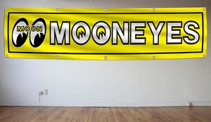 Mooneyes Banner Flag 2X8 Ft Hot Rod Accessoires Car Garage Man Cave Decoration - Picture 1 of 2
