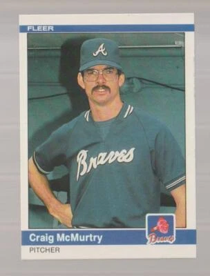 1984 Fleer Craig McMurtry Atlanta Braves #184 Near Mint or Better - Image 1 of 2