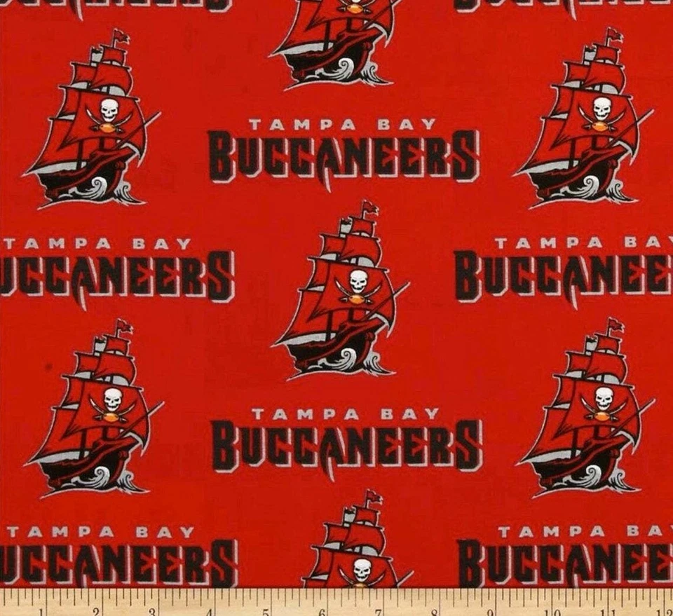 NFL Football Cotton Fabric By The 1/4 Quarter Yard - PICK TEAM - 9"L x (42-58"W) - Image 1 of 1