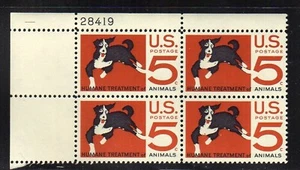 #1307 - 5¢ Humane Treatment of Animals Issue - MNH Plate Block 4 - Picture 1 of 1