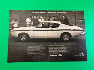 1969 PLYMOUTH BARRACUDA ORIGINAL VINTAGE PRINT AD ADVERTISEMENT PRINTED - Bild 1 von 1