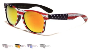 Kids Boys Girls American Flag Retro Style Sunglasses Patriot Stars Stripes USA - Picture 1 of 7