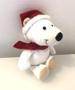 Werbung Ferrero - Enno Eisbär mit Nikolaus Mütze & Schal aus Plüsch - 25 cm Top - Bild 1 von 6
