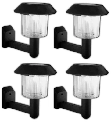 4x LED Solar Wandlampe | Solarlaterne | Solarlicht | Wandleuchte | Solarlampe - Bild 1 von 3