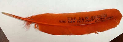 RARE HUDSON FEATHER ADVERTISEMENT - THE NEW HUDSON - THE CAR YOU STEP DOWN INTO - Image 1 of 2