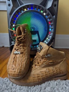 🔥 $750 Fennix Italy Tan Hornback Alligator Crocodile Sneaker Casual Boot 11 🔥 - Picture 1 of 18