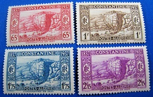 ALGERIA 1937 - SCOTT #113-116 - COMPLETE SET MLH - Picture 1 of 3