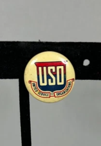 Mini Pin de Botón de Colección USO United Service Organizations Allied Printing - Imagen 1 de 3