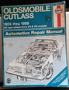 Vintage 1974-88 Oldsmobile Cutlass V6 V8 Service Repair Manual Haynes 658 - Bild 1 von 3
