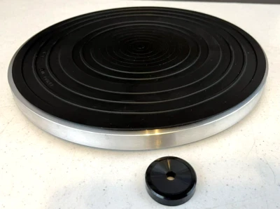 JVC Model L-A21 Turntable Platter E-1971 ~ Platter Mat & 45 RPM Adapter ~ Parts - Image 1 of 4