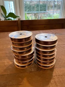 Lot of 15 - New Spools of Offray Spoolo Brown Ribbon 1/8 in x 10 yd - 100% polye - Picture 1 of 2