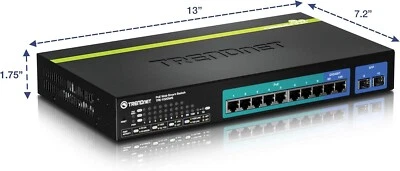TRENDnet TPE-1020WS 10-Port Gigabit Web Smart PoE+ Switch - Image 1 of 4