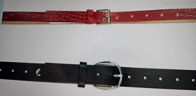 Steve Madden Womens 2 for 1 Faux Leather Black Dark Wine Crocodile NWT - Image 1 of 4