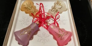 4 Glocken Christbaumschmuck Kugeln christbaumkugeln 4 Stk.  - Bild 1 von 1