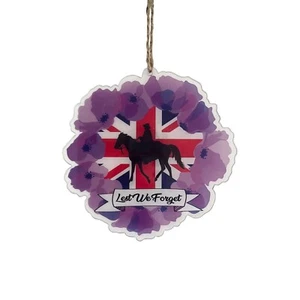 Para que no olvidemos corona de amapola púrpura atrapassol, domingo recuerdo, decoración acrílica - Imagen 1 de 6